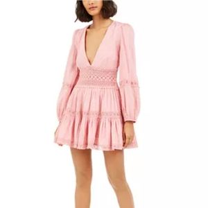 FREE PEOPLE - Pink Lace Mini Dress - NWT 🔥